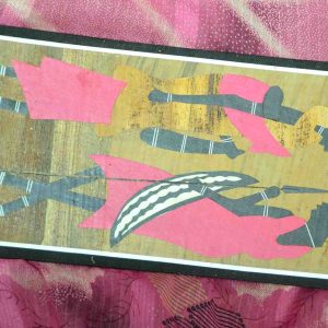 Handmade Banana Fiber Wall Art – Traditional Maasai Warriors Scene