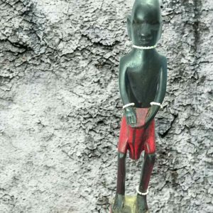 Hand-Carved Maasai Drummer Sculpture