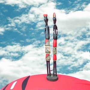 Hand-Carved Maasai Couple Sculpture/ curving