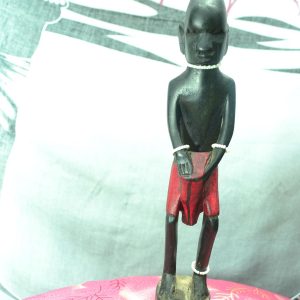 Hand Chiseled and Carved Maasai Drummer Sculpture