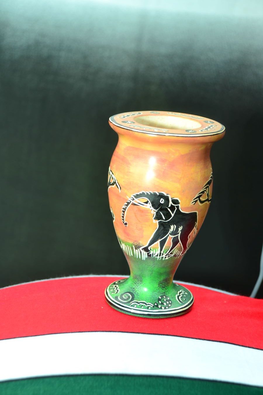 Hand Chiseled Flower Vase Carving Or Sculpture Rotated