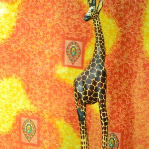 Hand Chiseled Polished wooden Giraffe Sculpture/ curving