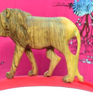 Hand chiseled Wooden Lion Curving or Sculpture