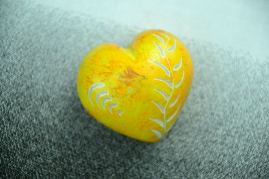 hand chiseled  love carving