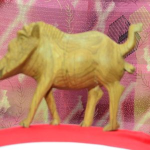 Hand Chiseled and Carved Hardwood Warthog Sculpture / Carving