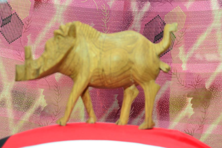 hand chiseled Zebra carving