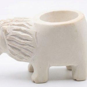 hand carved lion candle holder soapstone home decor